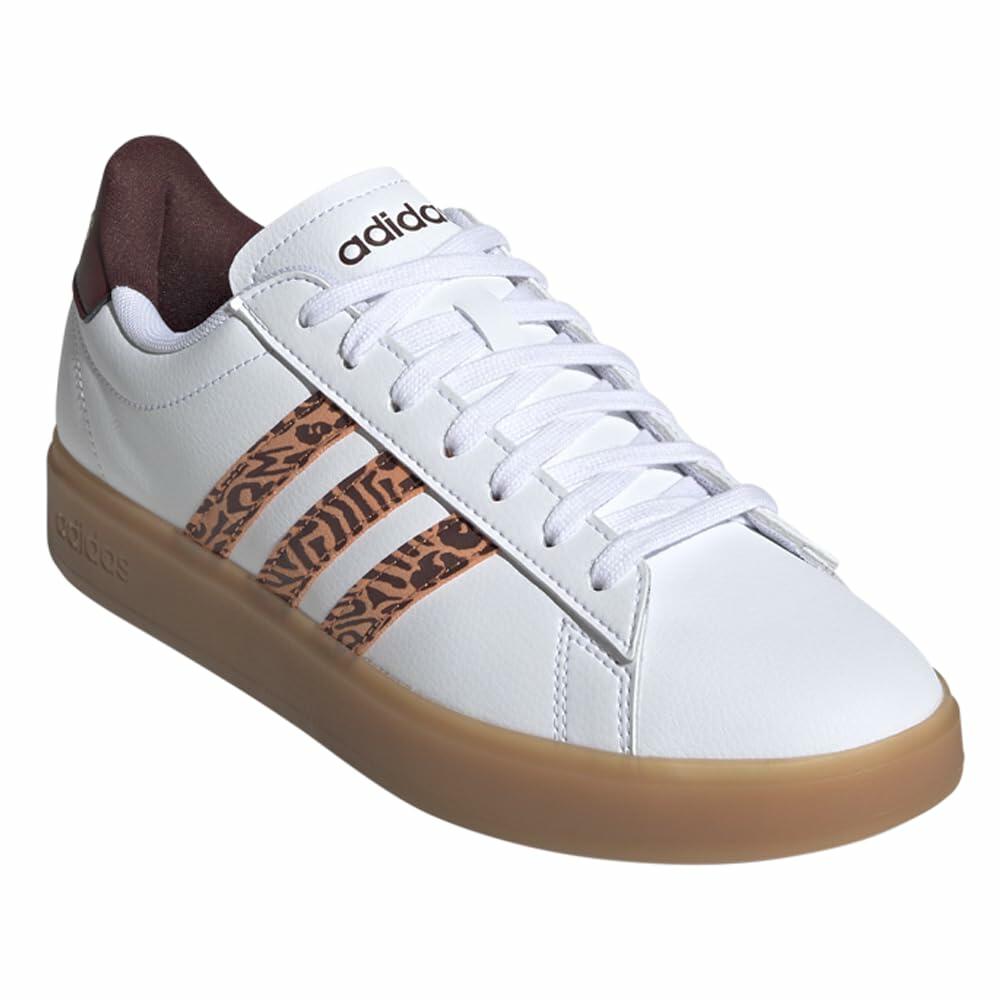 Adidas Women's Grand Court 2.0, White/Hazy Copper/Gum, 6.5