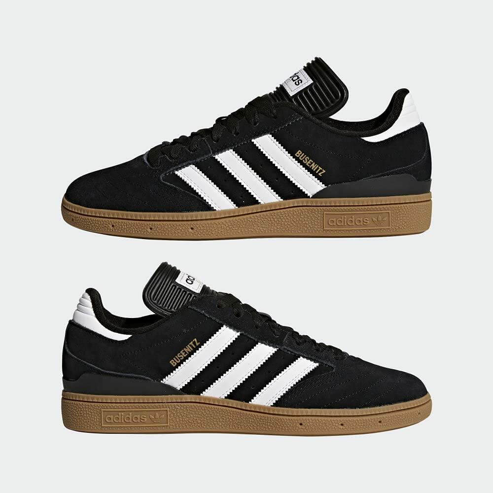 adidas Originals Men's Busenitz Sneakers, Black/White/Metallic Gold, 12