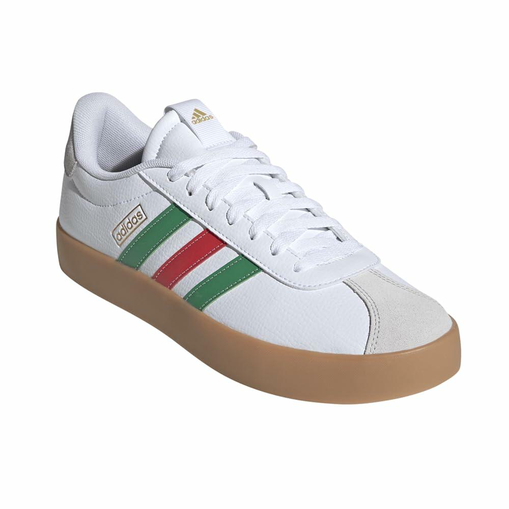 Adidas Men's VL Court 3.0, White/Green/Red, 9.5