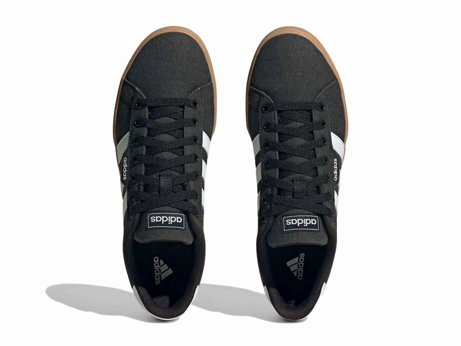 adidas Men's Daily 3.0 Skate Shoe, Black/White/Gum, 7