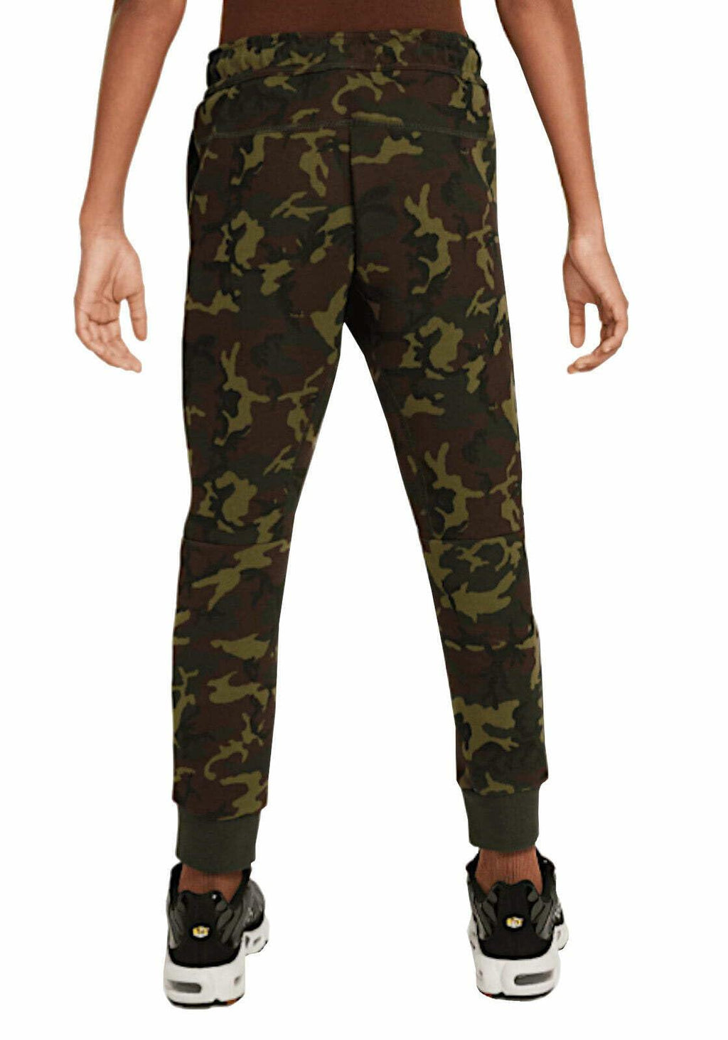 Nike Sportswear Tech Fleece Big Kids' (Boys') Camo Joggers (US, Alpha, Slim, Military Green -010)