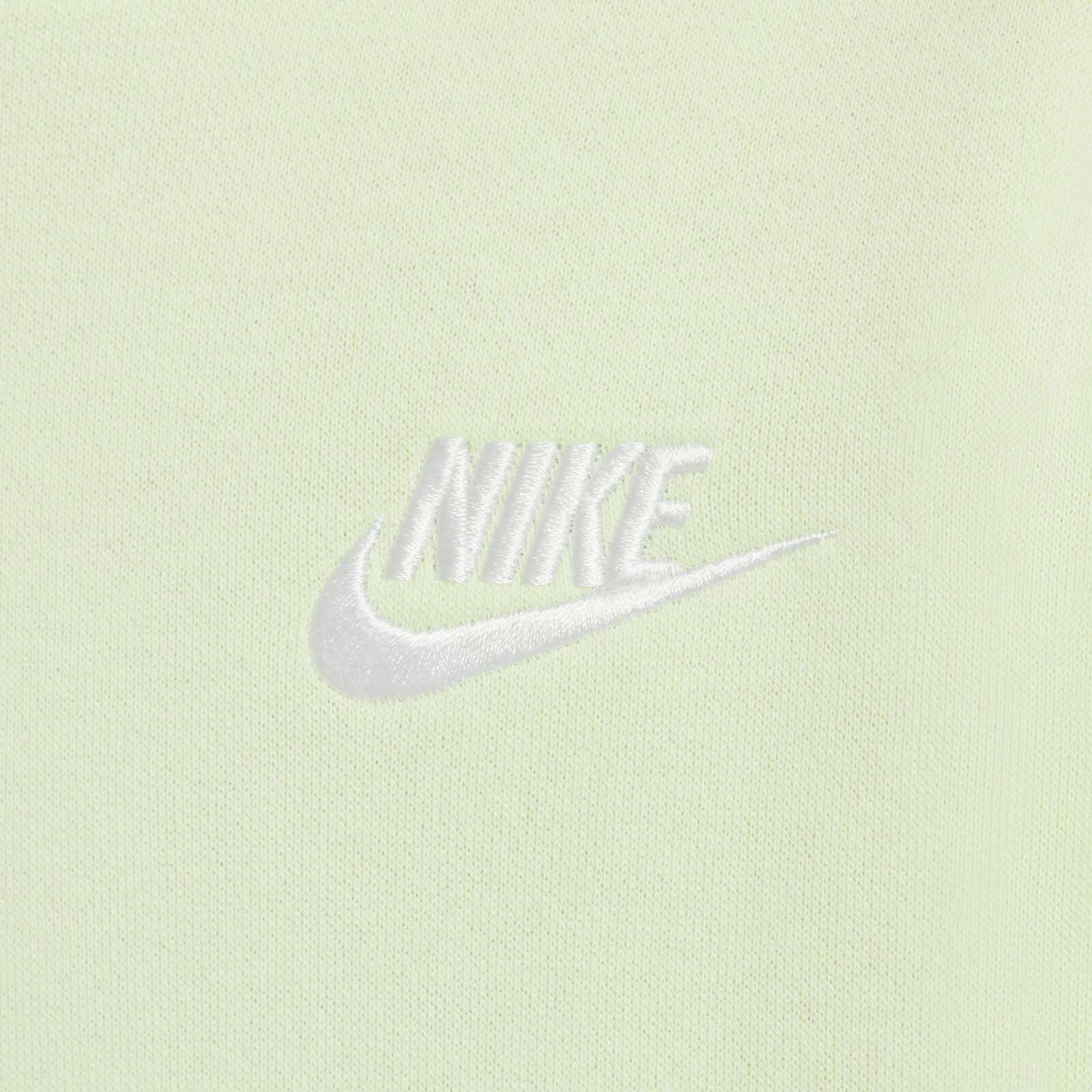 Nike Unisex-Child Sportswear Club Fleece Pullover Hoodie (Little Kid/Big Kid) Lime Ice/White xs,  S Big Kid