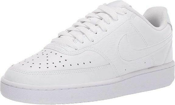 Nike Women's Women's Nike Court Vision Low Shoe, White/White-White, NEW Regular US