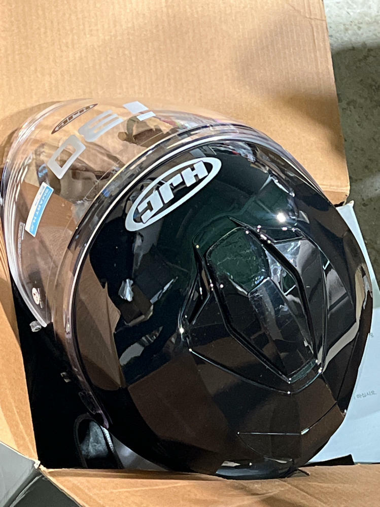 HJC Helmet Dot i30 Semi Flat Black Size large new in box black and white