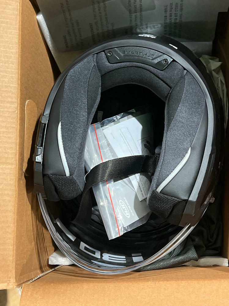 HJC Helmet Dot i30 Semi Flat Black Size large new in box black and white