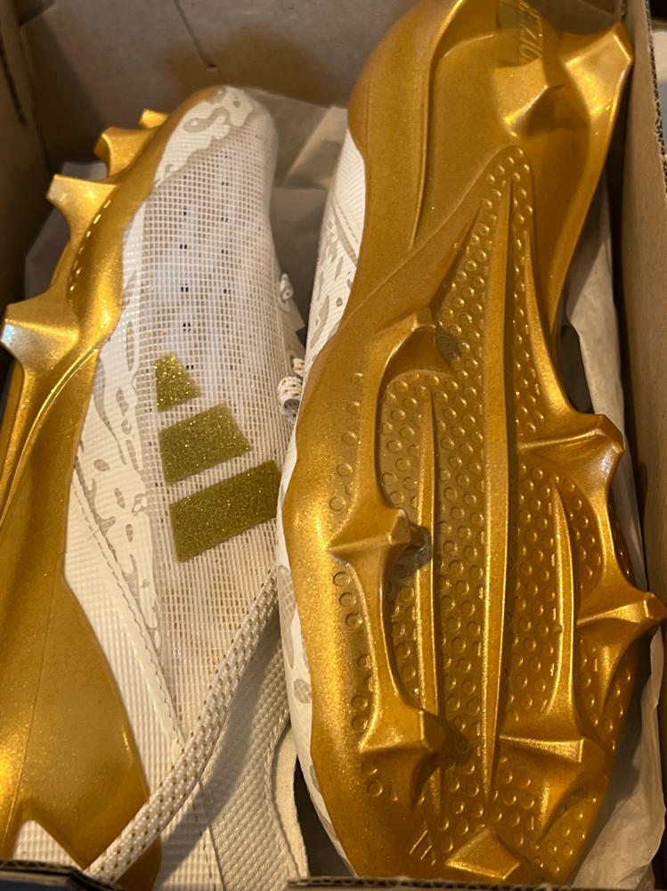 adidas Adizero Electric Mens Shoes Size 5.5, Color: Cloud White/Gold Metallic/Cloud White