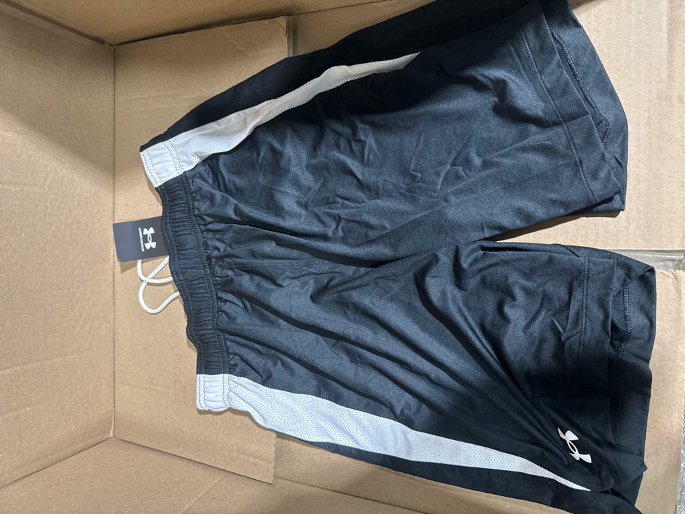 Under Armour Mens Tech Vent 8 Inch Shorts - Ultra Breathable and Lightweight MD Black-White