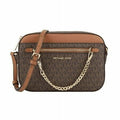 Michael Kors Women s Jet Set Signature PVC Crossbody Bag  Brown