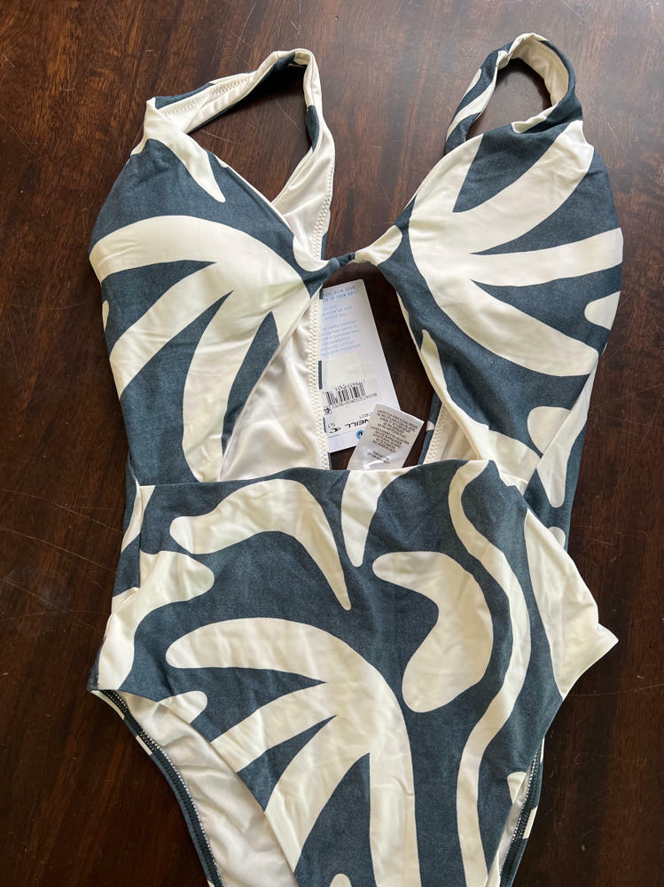 Oneill Womens Swim Beach Hut Geo Morro Bay One-Piece Swimsuit, Slate, M
