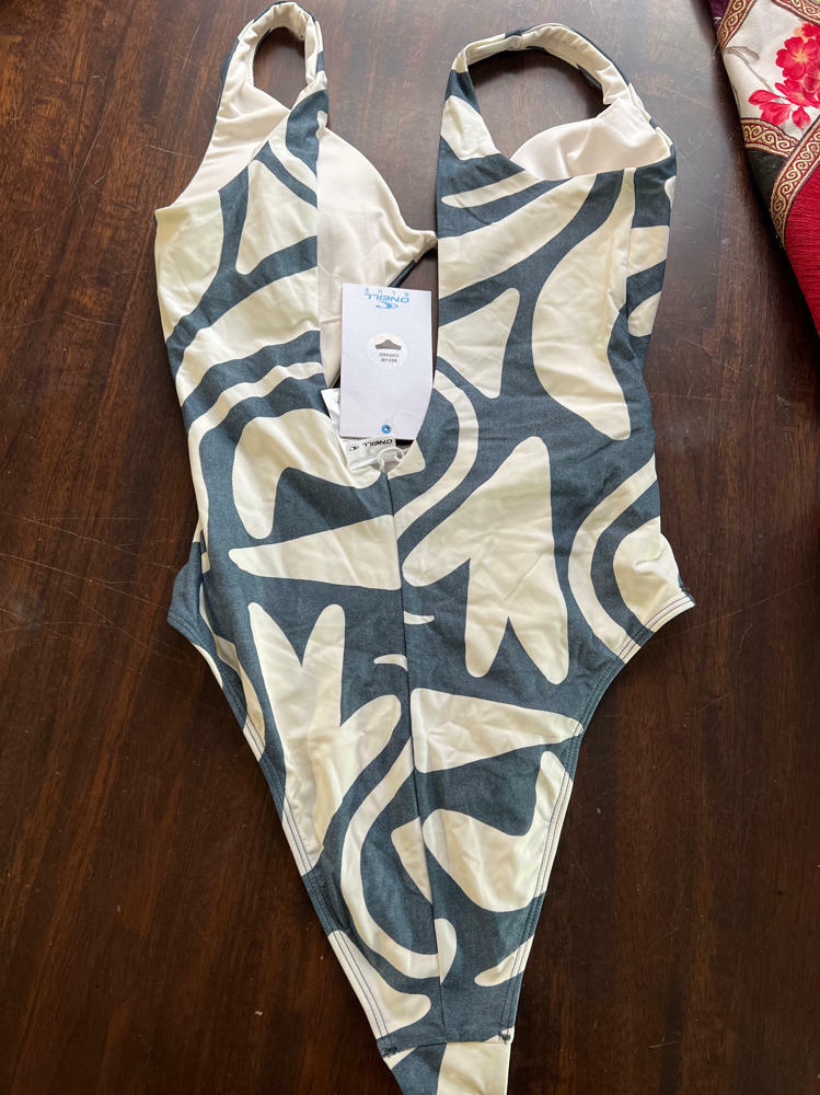 Oneill Womens Swim Beach Hut Geo Morro Bay One-Piece Swimsuit, Slate, M