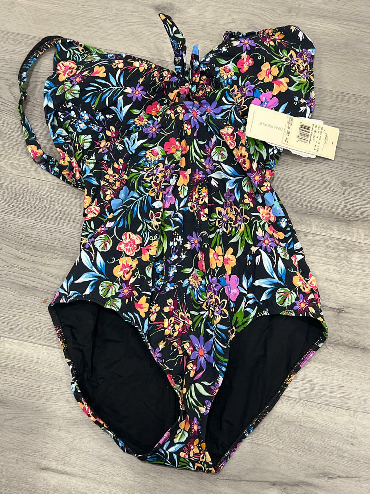 profile by gottex Flora V-Neck One Piece Multi size 14
