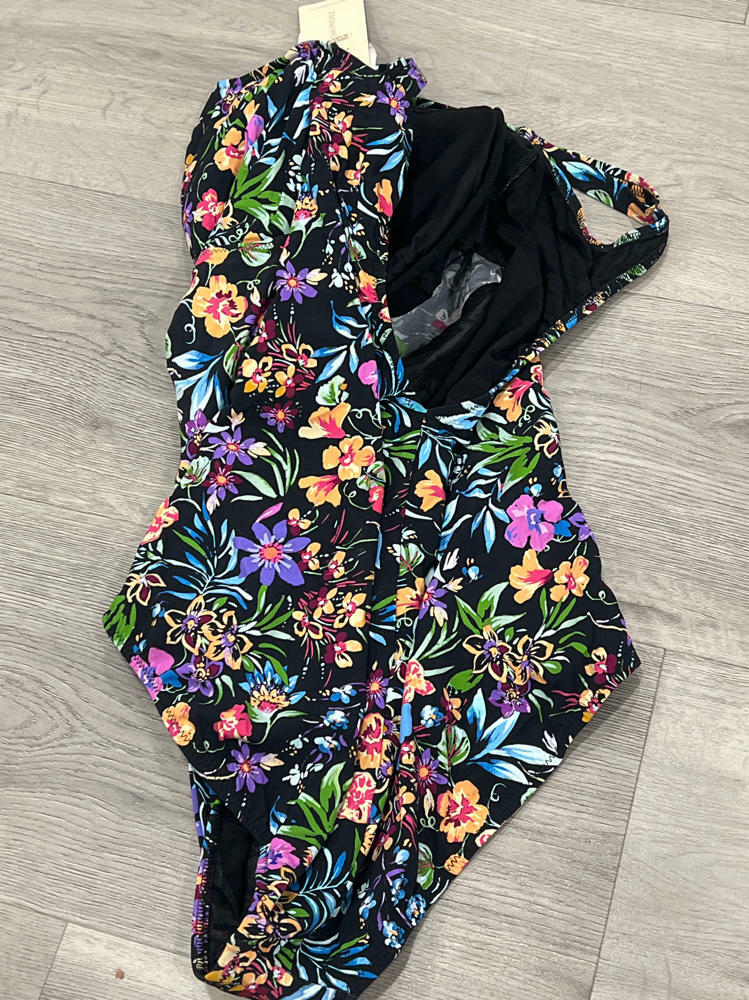 profile by gottex Flora V-Neck One Piece Multi size 14