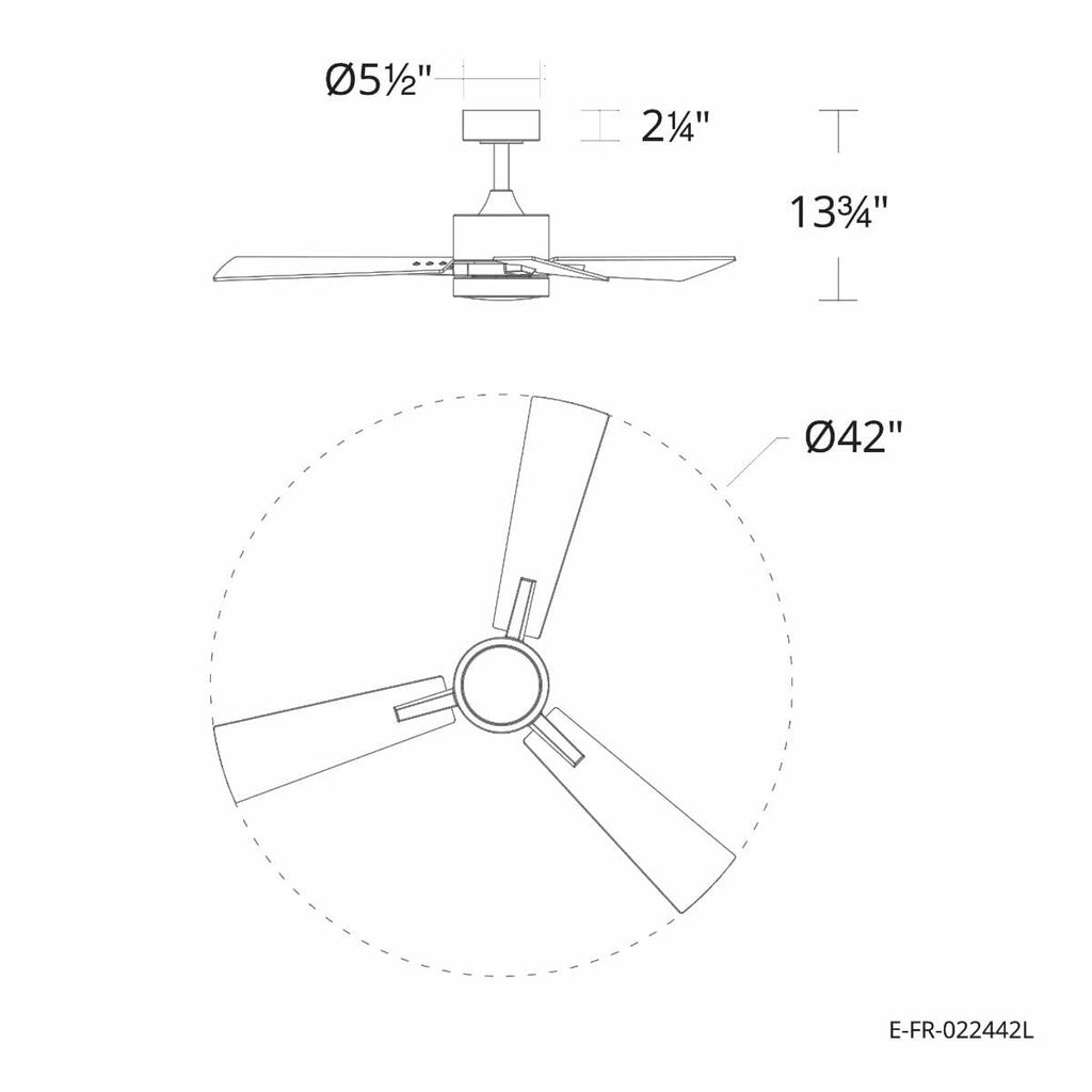 Bali 52in 3-Blade Smart Indoor or Outdoor Ceiling Fan 2700K-6000K CCT Tunable