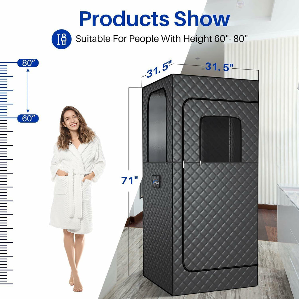 TOREAD Portable Steam Sauna Tent for Home, Full Size Sauna Box Portable Sauna