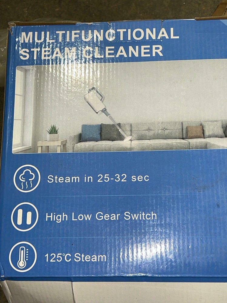 Steam Cleaner, 6 in1 Rotated Steam Mop Cleaner with 2 Modes, 2 Microfiber Pads, 370ML Removable Tank, 23FT Power Cable, Detachable Steam Mops for Floor, Laminate Floor, Tiles Cleaning (Azure) open box new