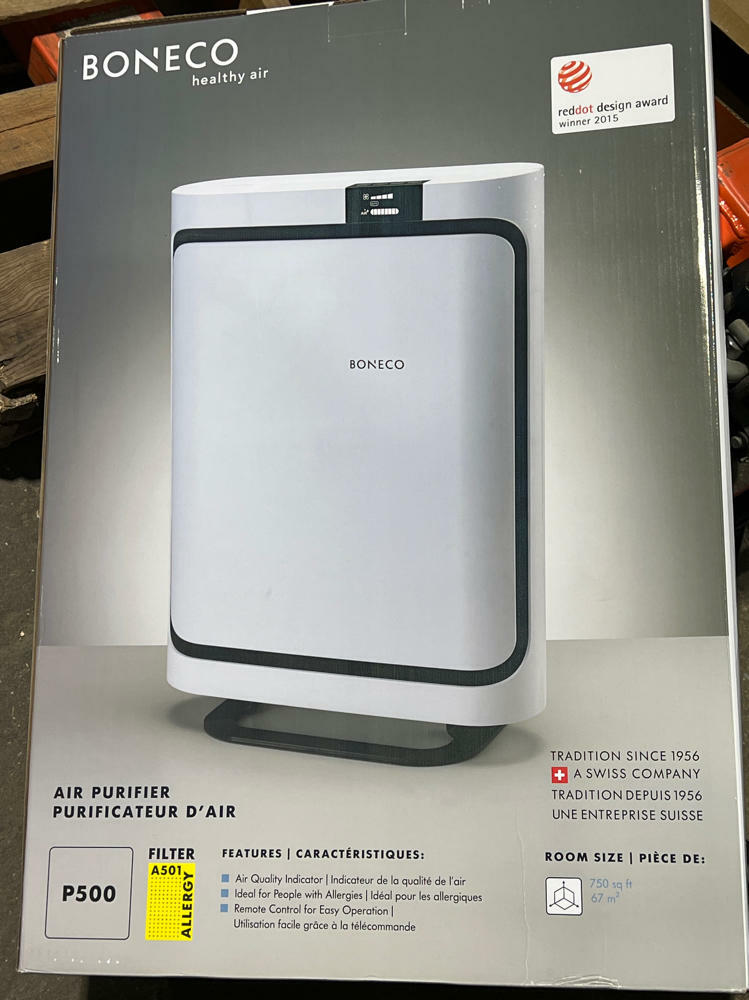 BONECO Air Purifier with HEPA,P500 Remote Control, Fast Air Purification, and Automatic Operation Function for Home Air Purifier Parts and Accessories