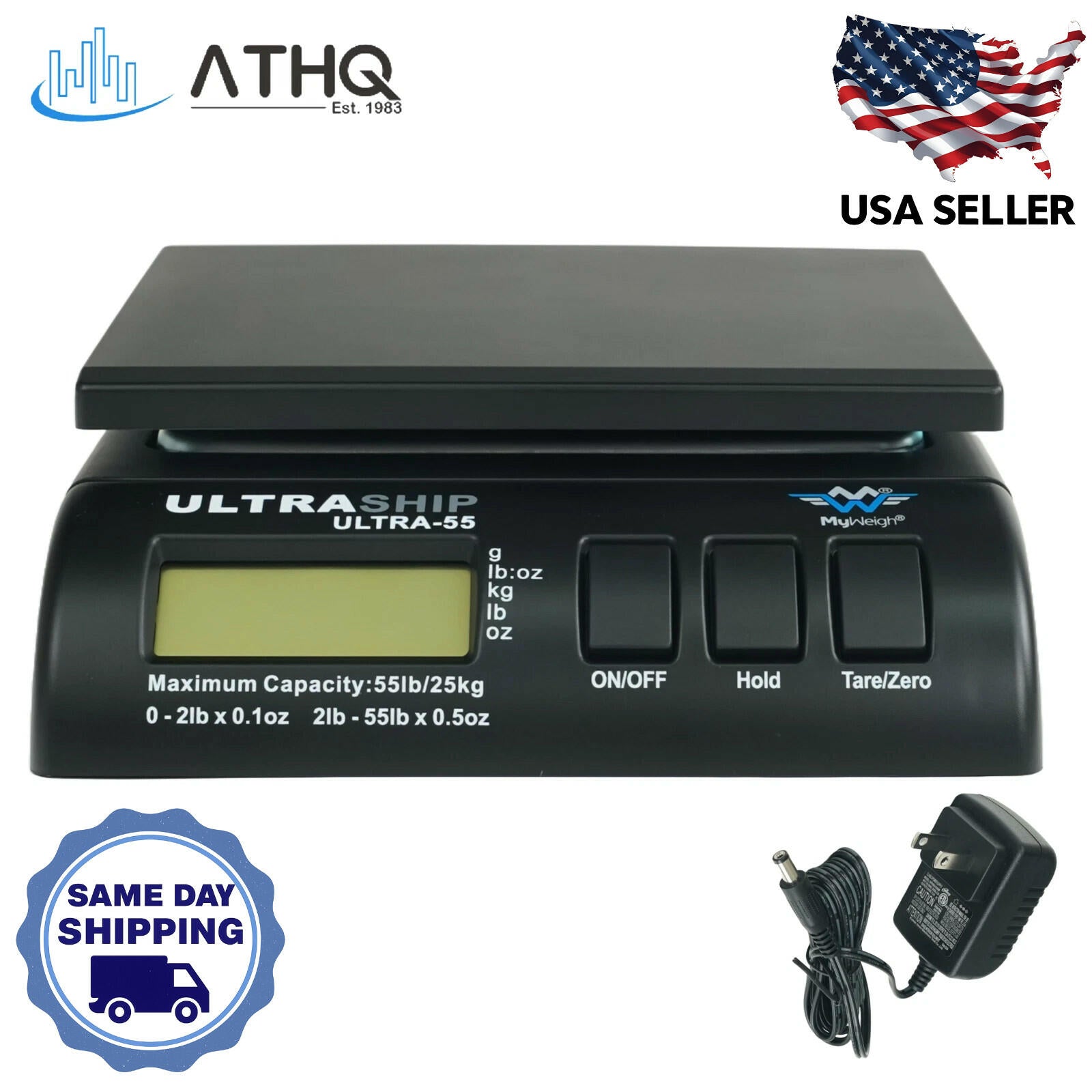 My Weigh Ultraship 55 Digital Shipping Scale 55 lb/25 kg Postal & Parcel Scale