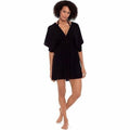 Lauren by Ralph Lauren Crushed Tunic Cover-Up Dress Size XL, xs black