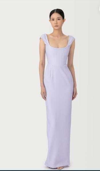 sau lee Brooke Gown maxi in dusty lavender