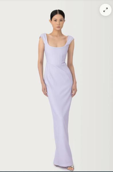 sau lee Brooke Gown maxi in dusty lavender