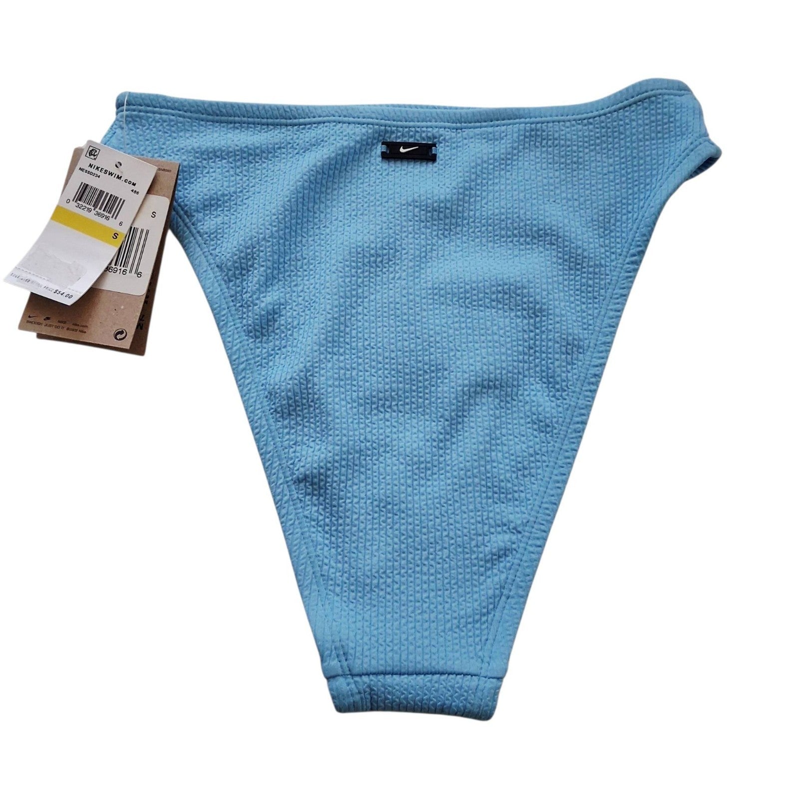 Nike Swim Bikini Bottom Women's Small Blue Textured NEW NWT