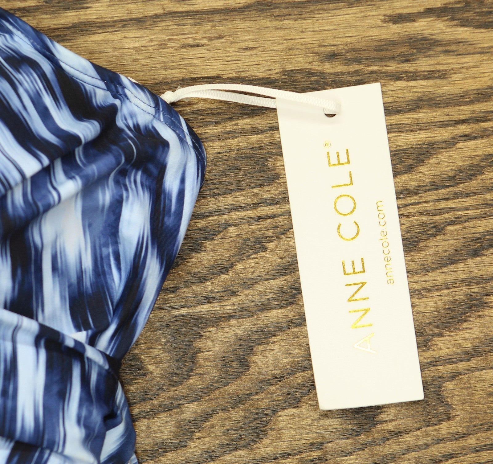 Anne Cole Ikat Hidden Underwire Drape Front One Piece Swimsuit