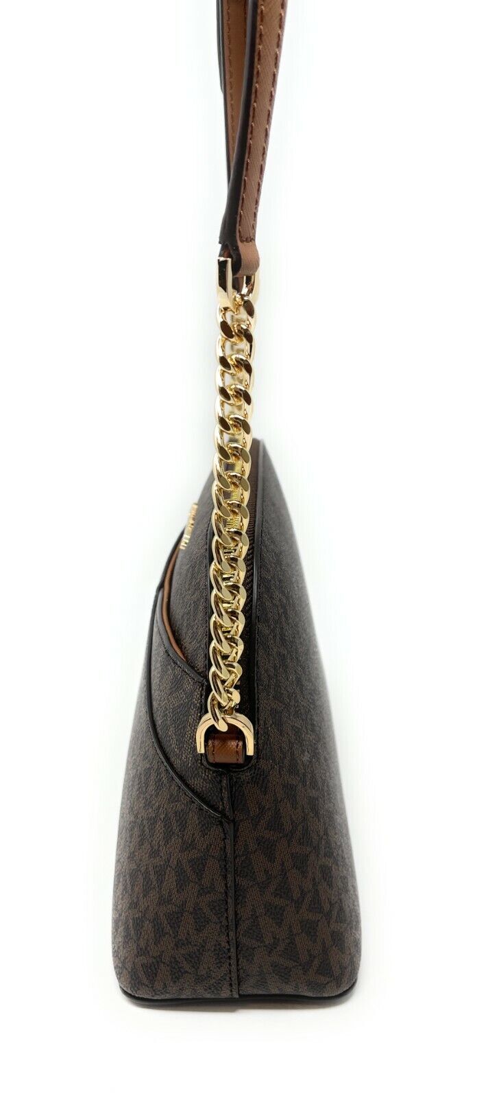 Michael Kors Jet Set Medium Crossbody Leather Handbag (BROWN) dome brand new