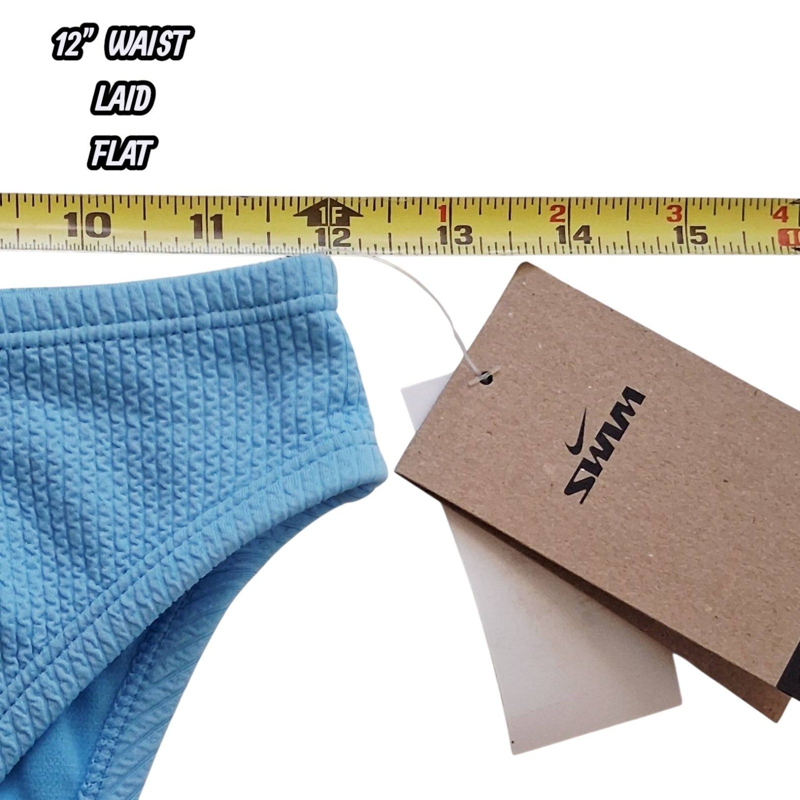 Nike Swim Bikini Bottom Women's Small Blue Textured NEW NWT