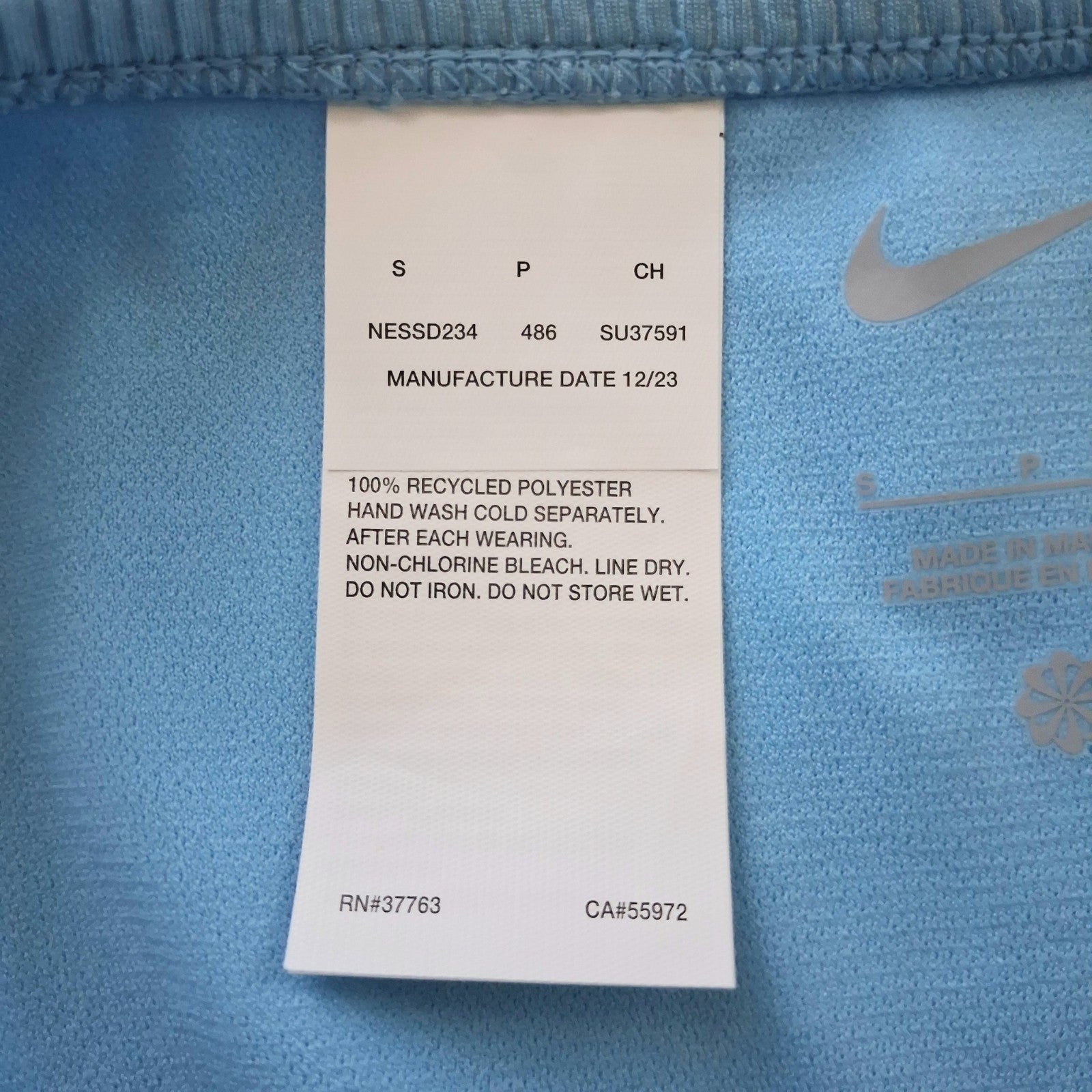Nike Swim Bikini Bottom Women's Small Blue Textured NEW NWT