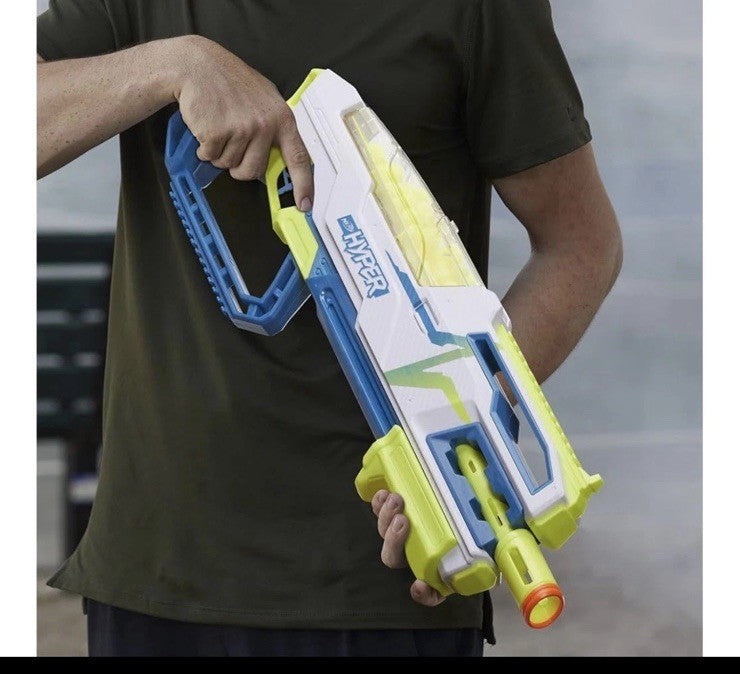 Nerf Hyper Siege-50 Pump-Action Blaster, 40 Hyper Rounds, Eyewear, Up to 110 FPS Velocity, Easy Reload, Holds Up to 50 Rounds