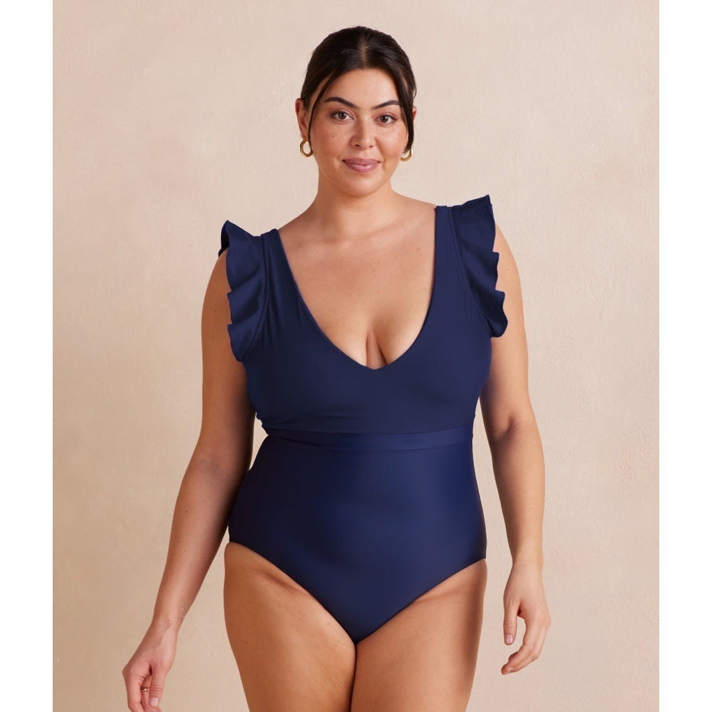 Deep Sea Ruffle Backflip by Summersalt black and navy new