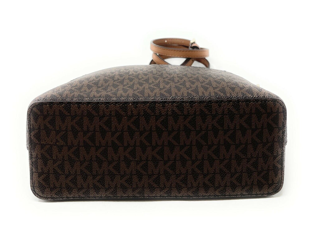 Michael Kors Jet Set Medium Crossbody Leather Handbag (BROWN) dome brand new