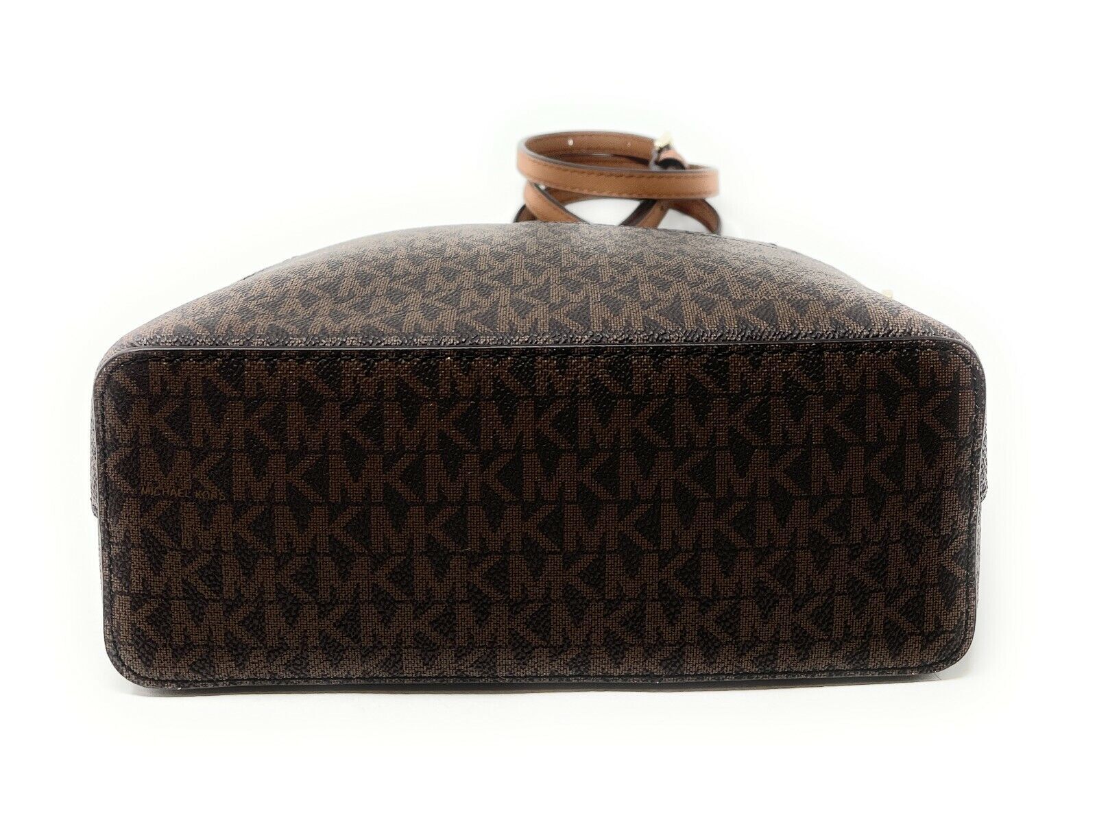 Michael Kors Jet Set Medium Crossbody Leather Handbag (BROWN) dome brand new