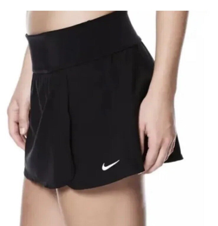 Nike Womens Midini Bikini Swim Top Separates and skort set black