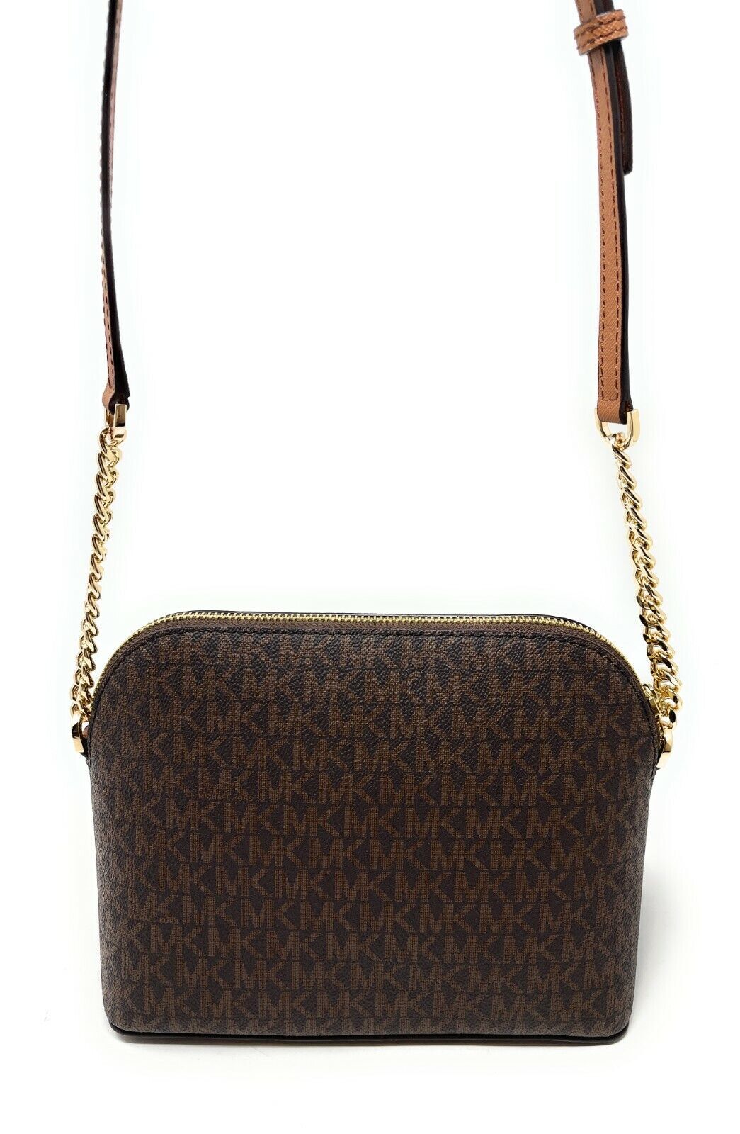 Michael Kors Jet Set Medium Crossbody Leather Handbag (BROWN) dome brand new