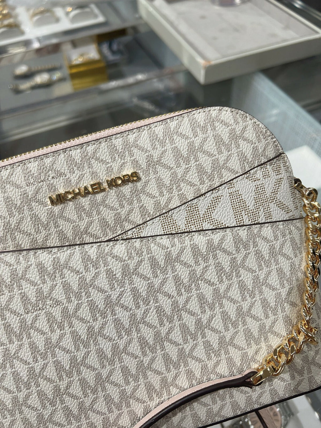 Michael Kors Women Crossbody Bag Purse Messenger Handbag Tote Shoulder Vanilla