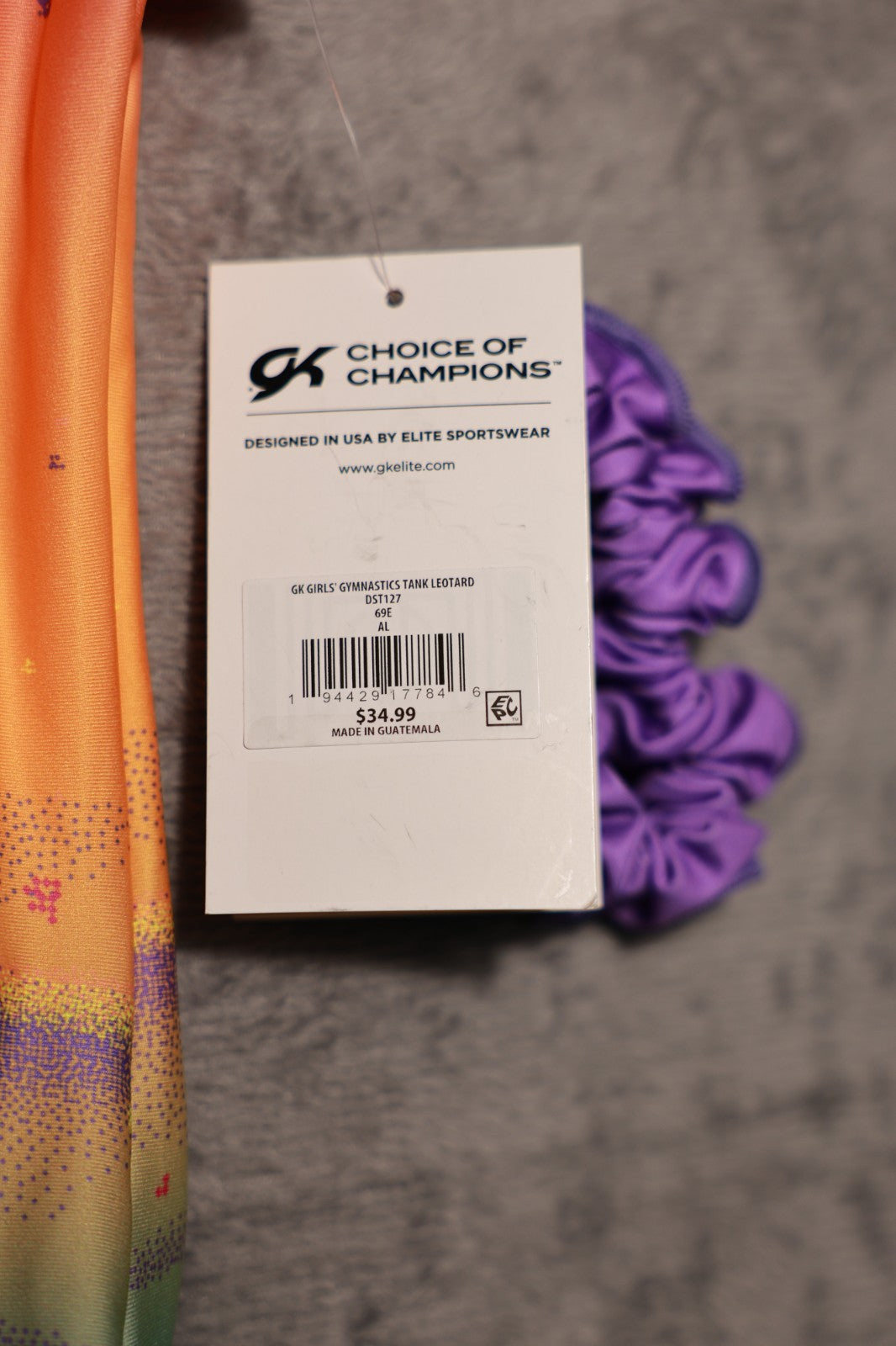 NEW Tie Dye Choice of Champions Gymnastics CL Elite Leotard w/ Scrunnci Size AL