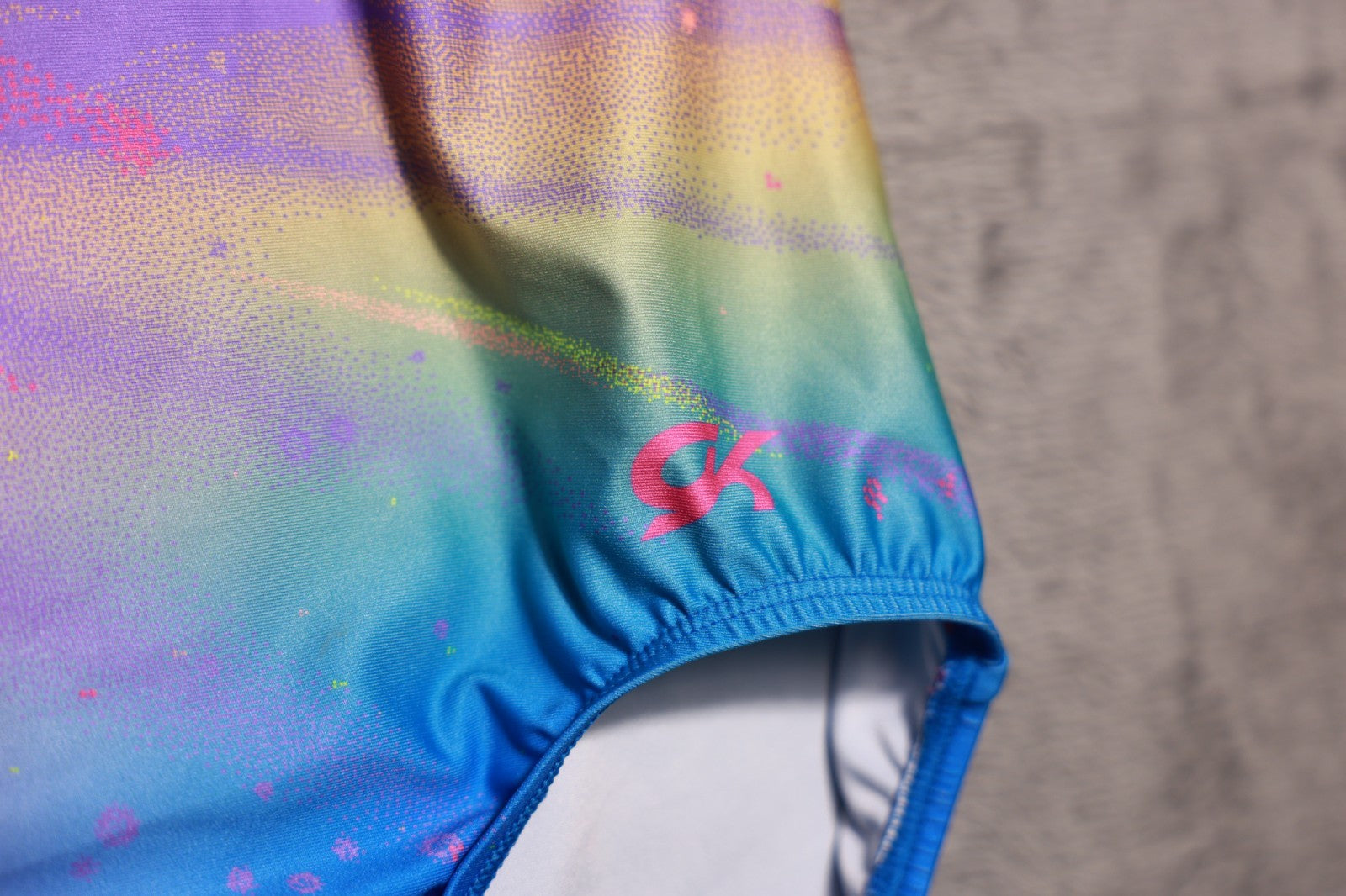 NEW Tie Dye Choice of Champions Gymnastics CL Elite Leotard w/ Scrunnci Size AL