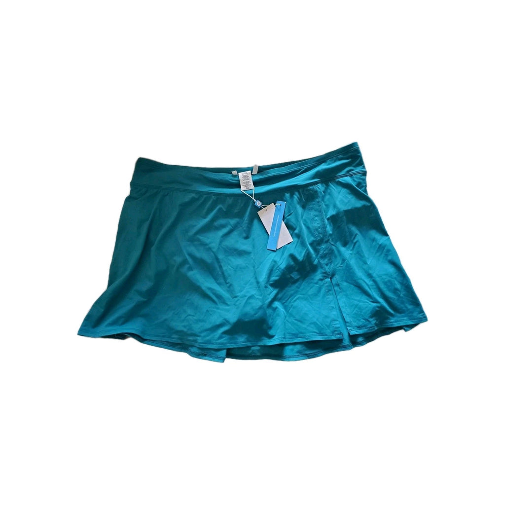 NEW Bleu Rod Beattie High-Waisted Green Skirted Swim Bottom NWT 18W $69