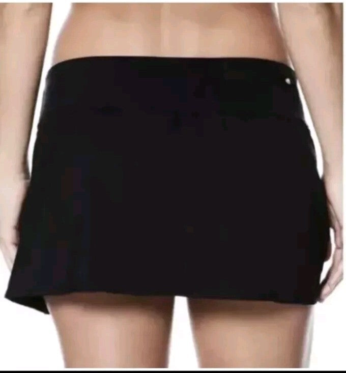 Nike Womens Midini Bikini Swim Top Separates and skort set black