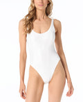 Studded Front Women's One-Piece Swimsuit by Michael Kors SIZE 10