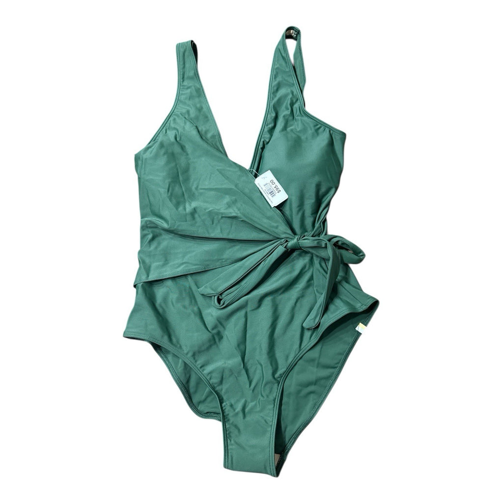 SUMMERSALT The Perfect Wrap One Piece Swimsuit, Olive 4, 16, 12,