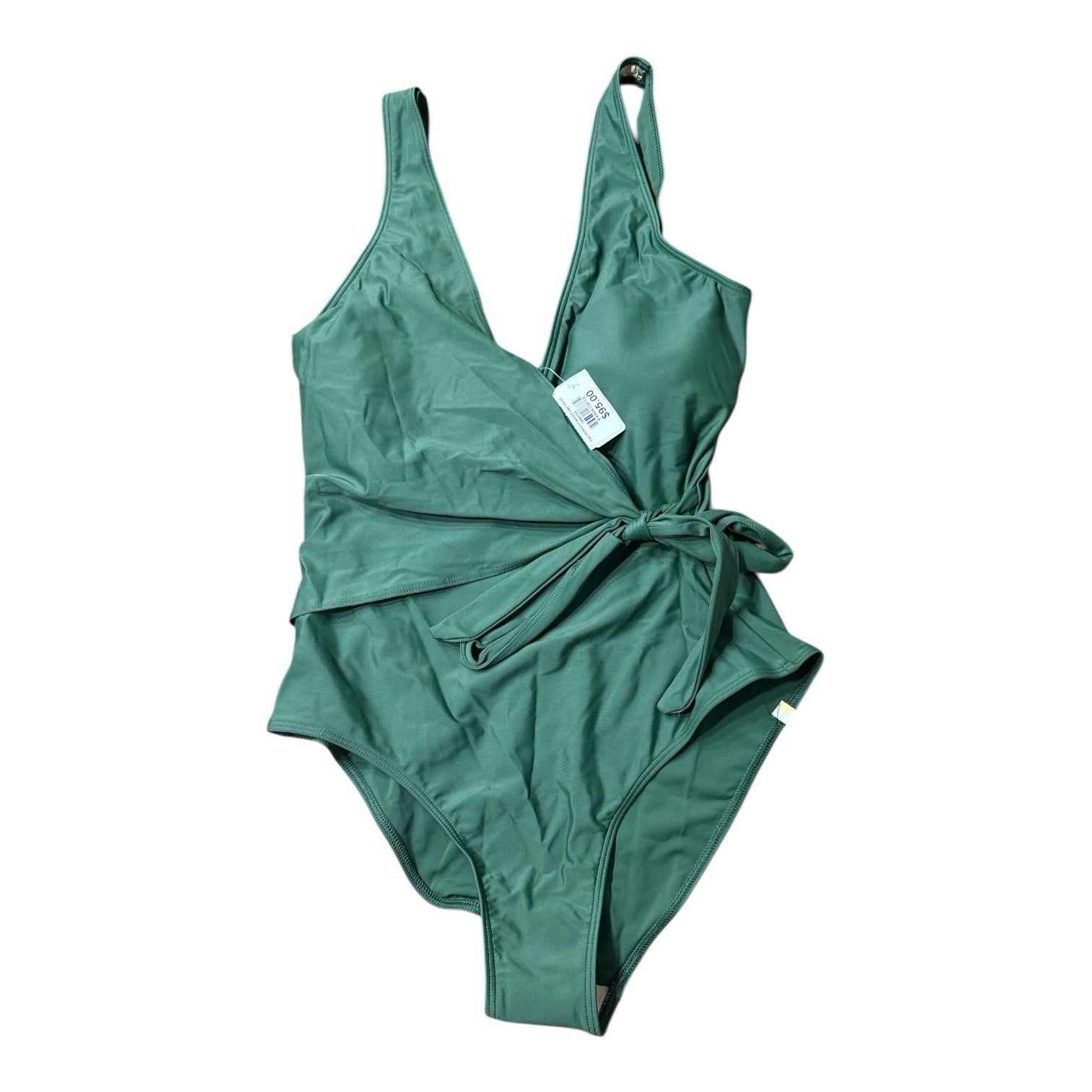 SUMMERSALT The Perfect Wrap One Piece Swimsuit, Olive 4, 16, 12,