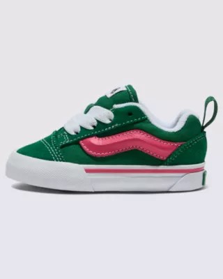 Vans Toddler Knu Skool Shoe(Green / Pink) - Image 1
