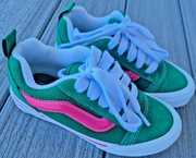 Vans Toddler Knu Skool Shoe(Green / Pink) - Image 7